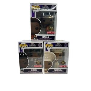 Funko Pop! Marvel Black Panther Legacy Set | Nakia Ramonda Shuri‎ Lot of 3